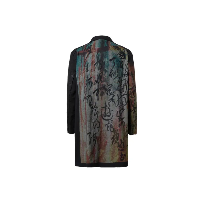 Yohji Yamamoto Seperate Fabric Denim Print Jacket-1