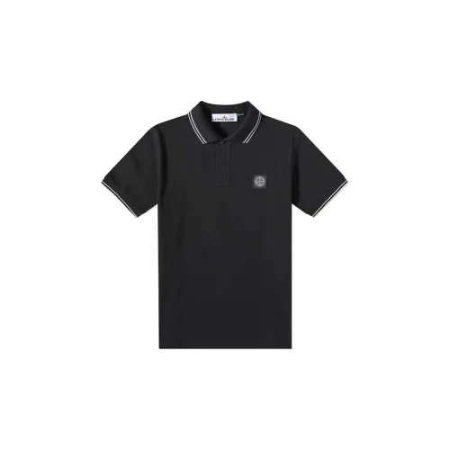 STONE ISLAND Polo Shirts Men Black