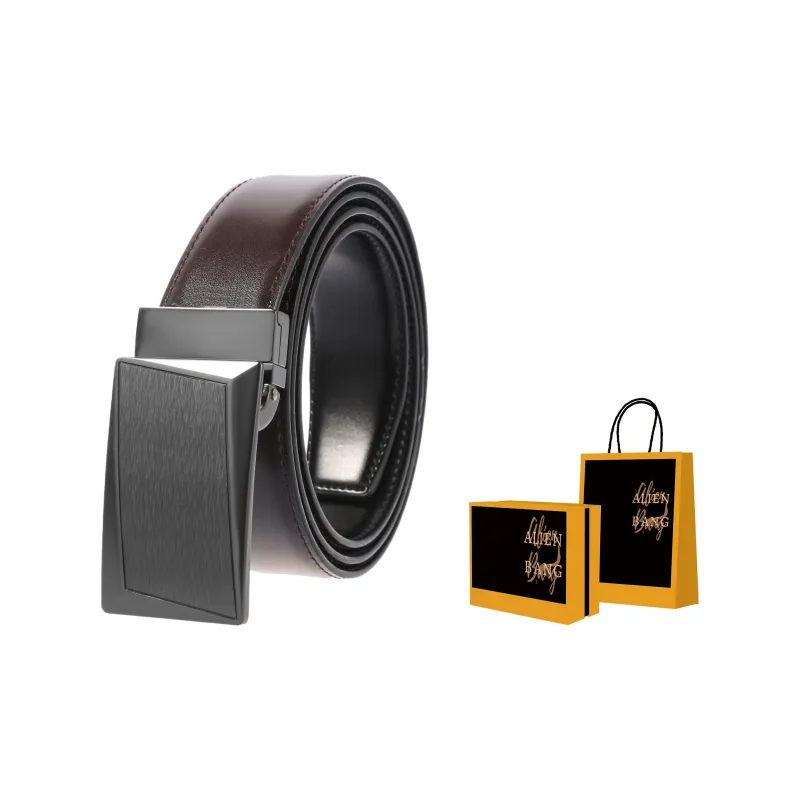 ALIEN BANG Cow Leather Leather Belts Men's 3.4CM-3