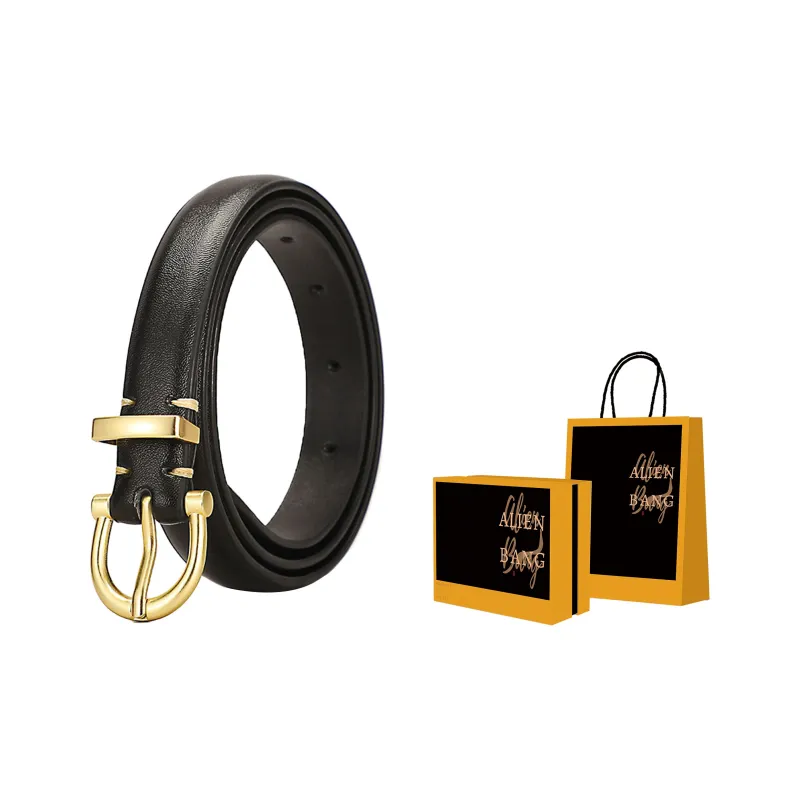 ALIEN BANG Cow Leather Leather Belts Women's 2.5CM-4