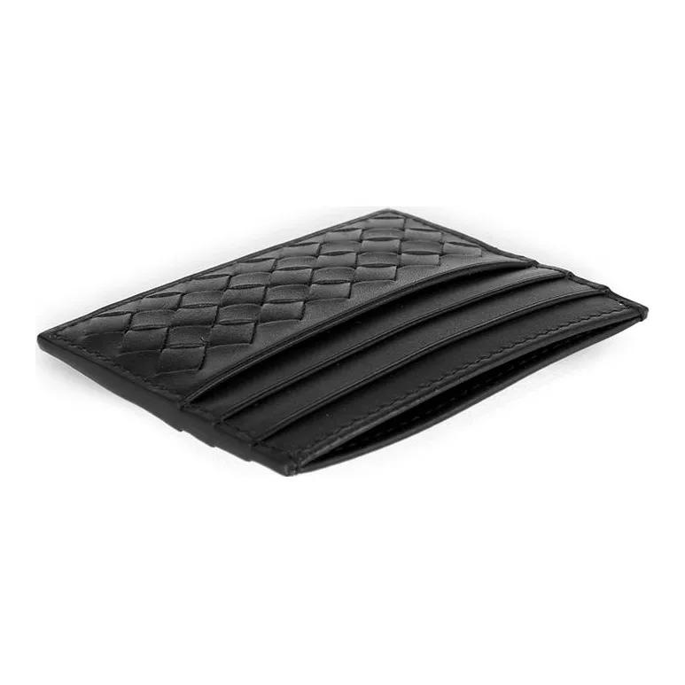 Bottega Veneta Sheepskin Card Holder Men's Black-2