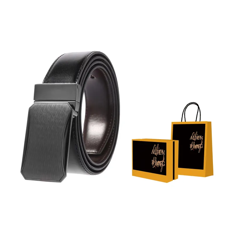 ALIEN BANG Cow Leather Leather Belts Men's 3.5CM-5