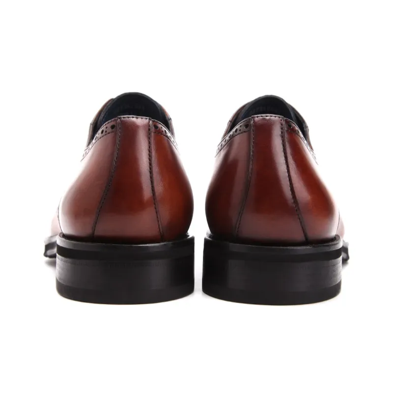 Satchi Dress Shoes Men's Yellow Brown-4