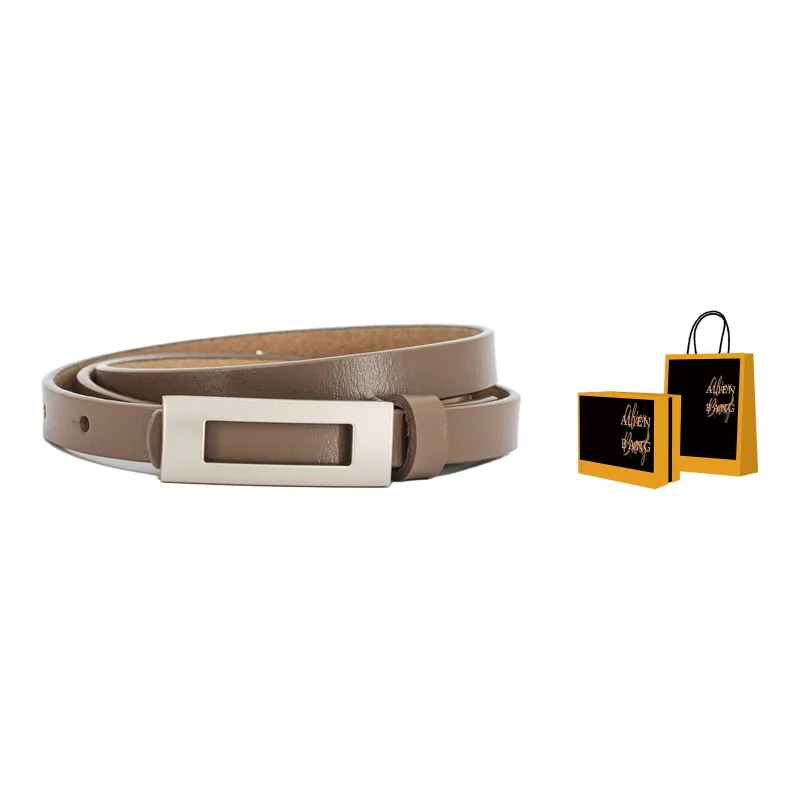 ALIEN BANG Cow Leather Leather Belts Women's 1.1CM-6