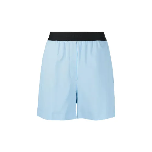 MSGM Stretch-wool Logo-waistband Shorts