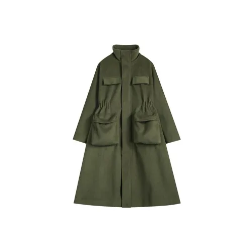 ELF SACK Coats Women's Vintage Gray Green