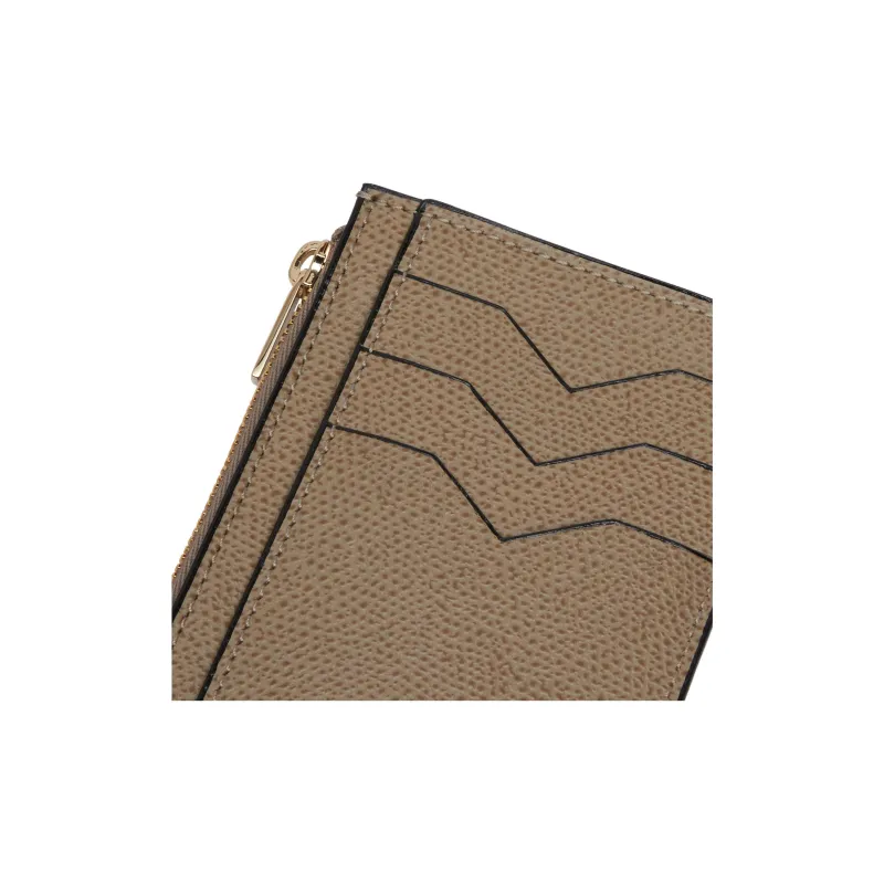 Valextra Calfskin Coin Purse, Card Holder Men's Oyster Brown-3