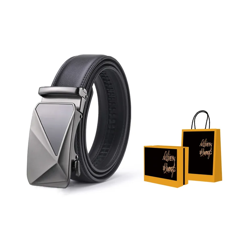 ALIEN BANG Cow Leather Leather Belts Men's 3.5CM-1
