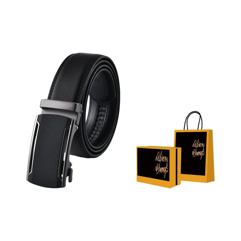 ALIEN BANG Cow Leather Leather Belts Men's 3.3CM-1
