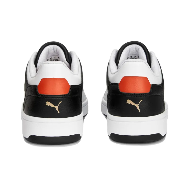 PUMA REBOUND Joy Anti-Slip Wear-Resistant Low-Top Skateboard Shoes Unisex Black White Red-4