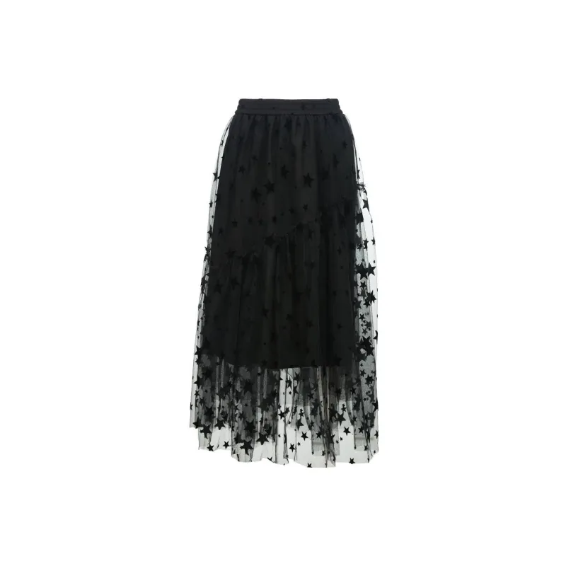 ONLY Casual Long Skirts Women's H1C Maserati Black Base Large Stars STAR_MASHA_BLACK_M-1