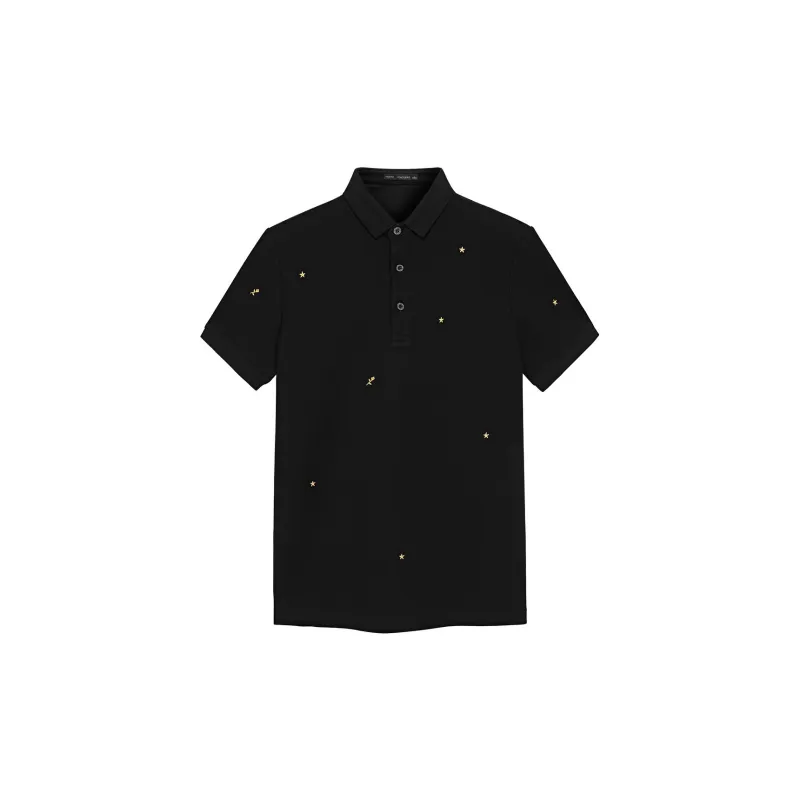 PEACEBIRD MEN PEACEBIRD MEN Fashion Collection Polo Shirt Men's Black-0