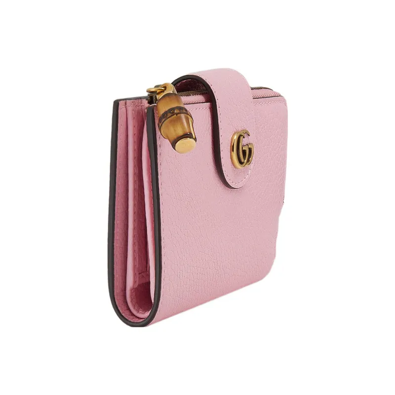 GUCCI Leather Wallet Medium Size Women's Pink-2