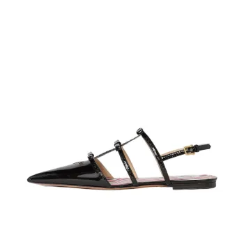 THOM BROWNE Bow embellished Slignback Ballerina Shoes