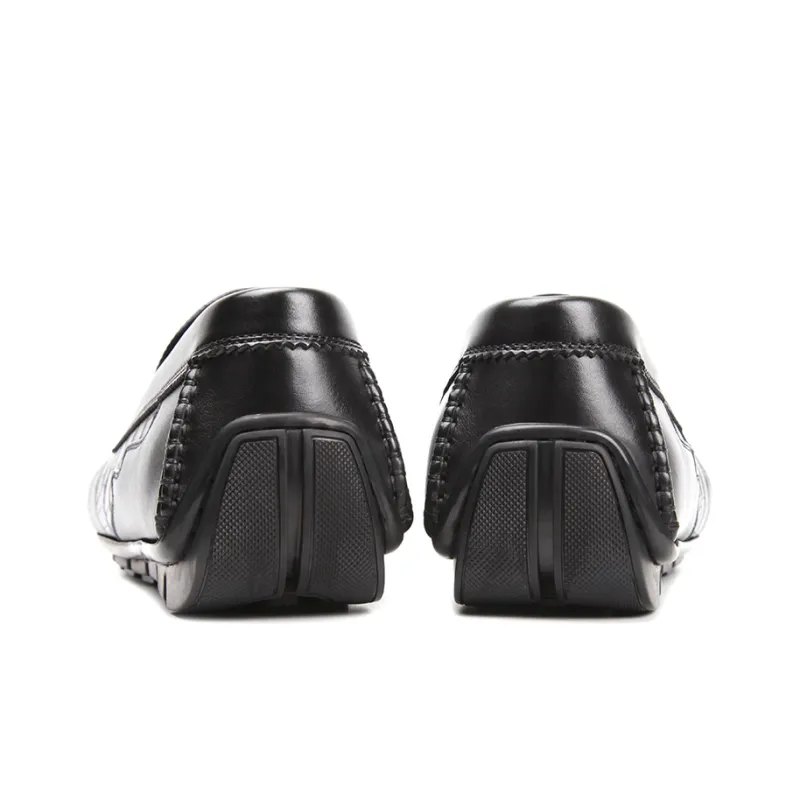 Satchi Casual Leather Shoes Men's Black-4
