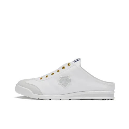 DESCENTE Sport Style Chron Tempo Mule Breathable Low Top Casual shoes mujer Unisex White