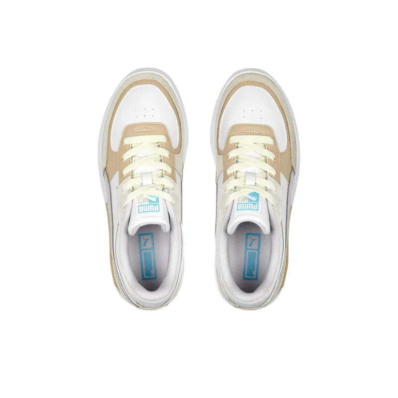 PUMA Spring Fling Cali Dream Anti-Slip Wear-Resistant Low-Top Skateboard Shoes Women's White Brown Gray-3