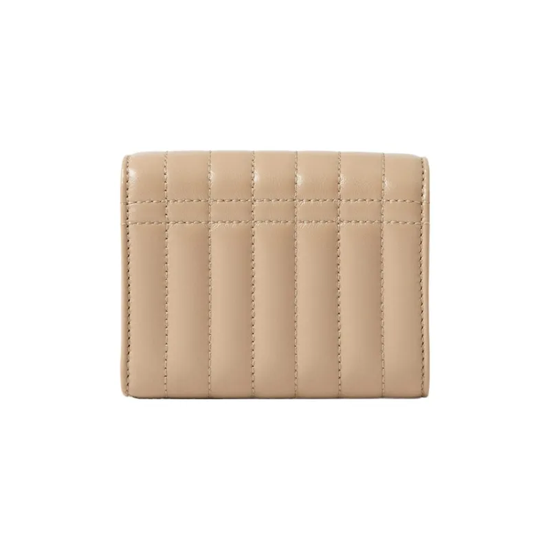 Burberry Lola Lola Bag Lambskin Wallet Small Size Women's Wheat Beige-2