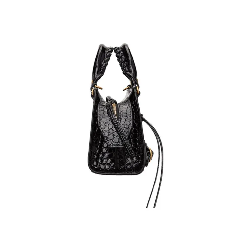 Balenciaga Leather Biker Bag, Handbag, Shoulder Bag, Crossbody Bag Mini Women's Black-3