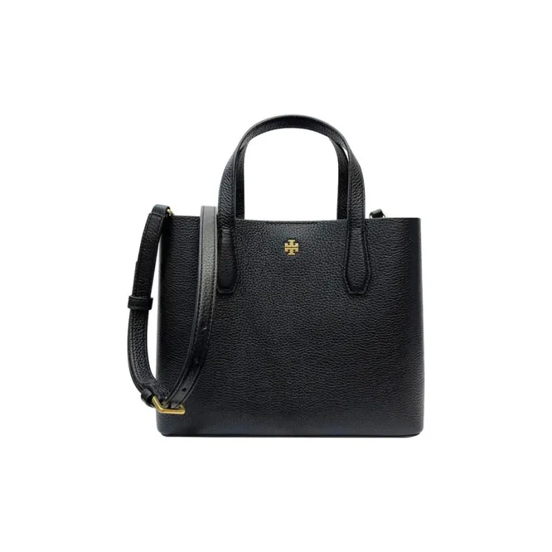 TORY BURCH Blake Cow Leather Tote Bag, Shopping Bag, Shoulder Bag, Crossbody Bag, Handbag Trumpets Women's Black-1
