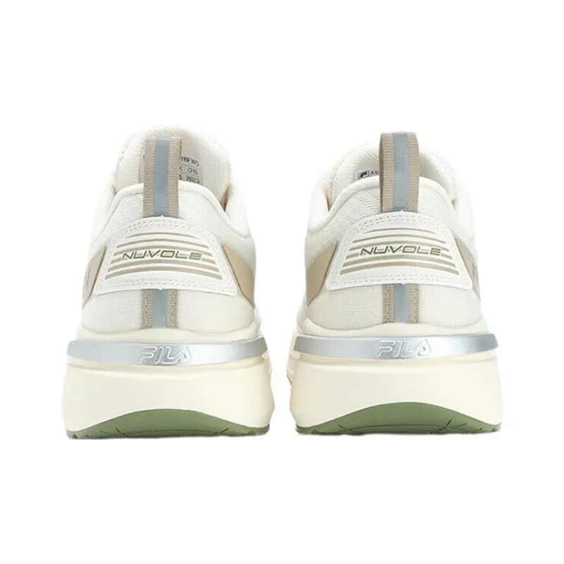 FILA NUVOLE Anti Slip Wear Resistant Low Top Running Shoes Men's Micro White-2
