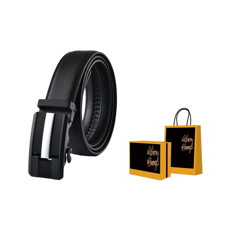 ALIEN BANG Cow Leather Leather Belts Men's 3.3CM-1