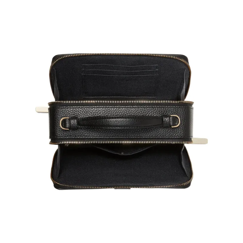 Kate Spade Hudson Litchi Grain Leather Camera Bag Handbag Shoulder Bag Crossbody Bag Small Size Women's Black-4