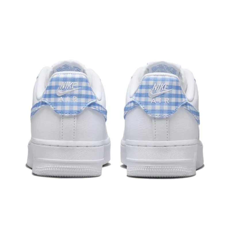 Nike Air Force 1 Low '07 Essential White University Blue Gingham Women's-4