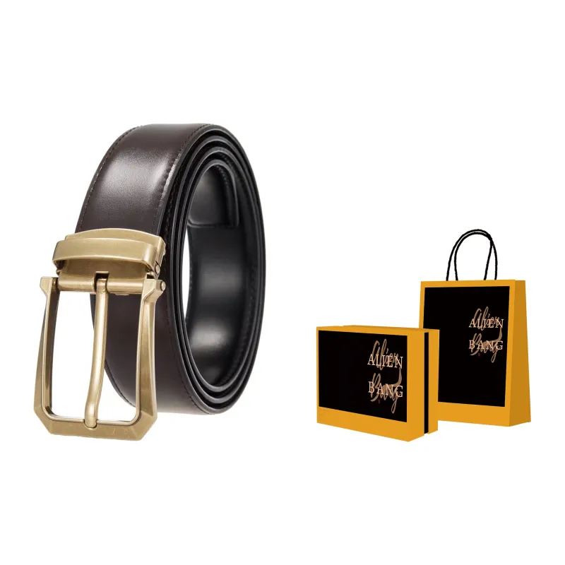 ALIEN BANG Cow Leather Leather Belts Men's 3.5CM-3