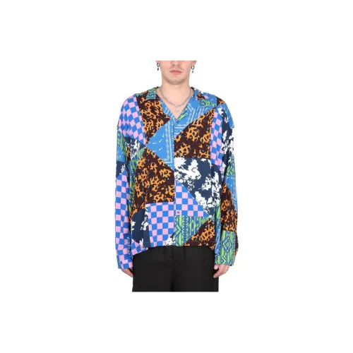 Marcelo Burlon County Of Milan Mix-print Camp Collar Shirt