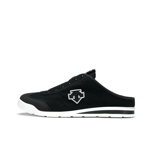 DESCENTE Chron Tempo Mule Anti Slip And Wear Resistant Breathable Low Top Casual Shoes Unisex Black