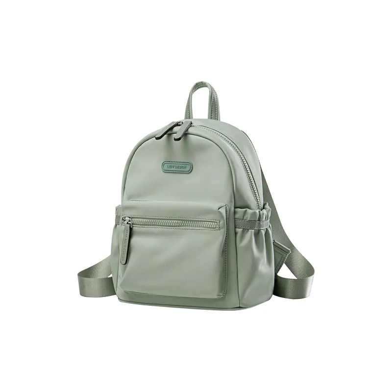 LEFF Fabric Backpack Women's Classic Black Milk Tea Apricot-2