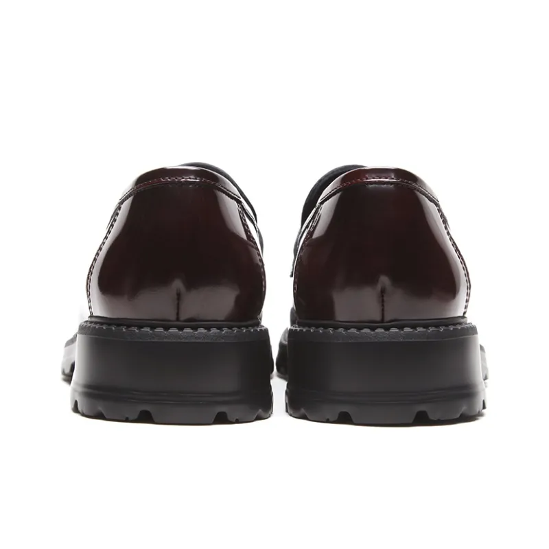 Satchi Casual Leather Shoes Men's Burgundy-4