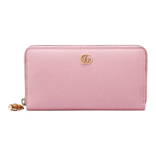 GUCCI Leather Wallet Women's Pink