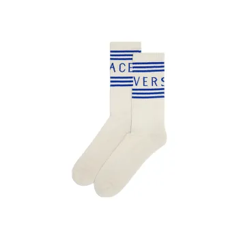 VERSACE Vintage Logo Socks 'Bone/Bluette'
