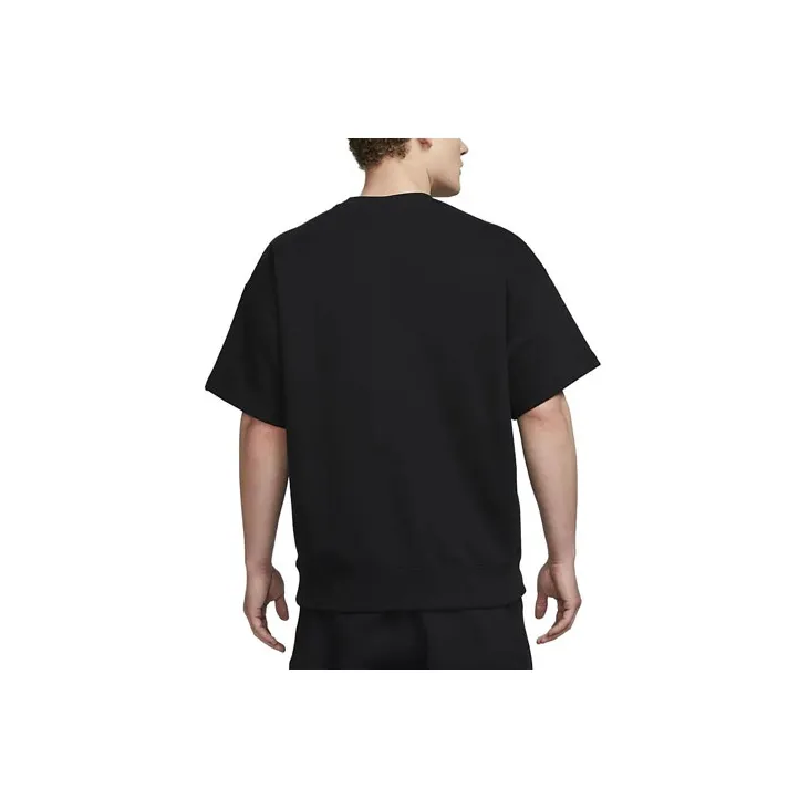 Nike Solo Swoosh Short-Sleeve French Terry Top Black/White-1