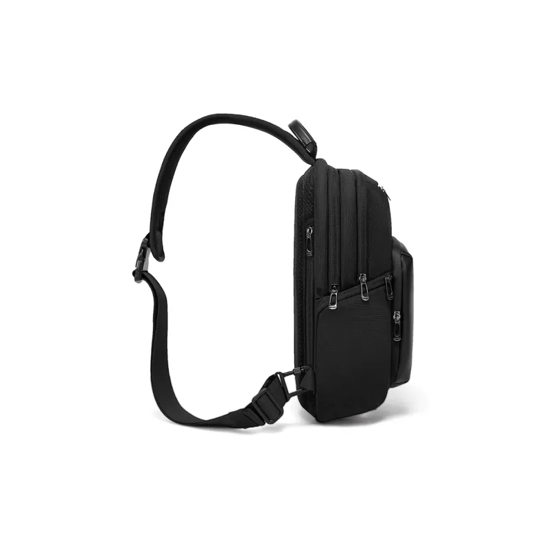 BANGE Oxford Shoulder Bag Crossbody Bag Sling Bags Medium Size Men's Black-3