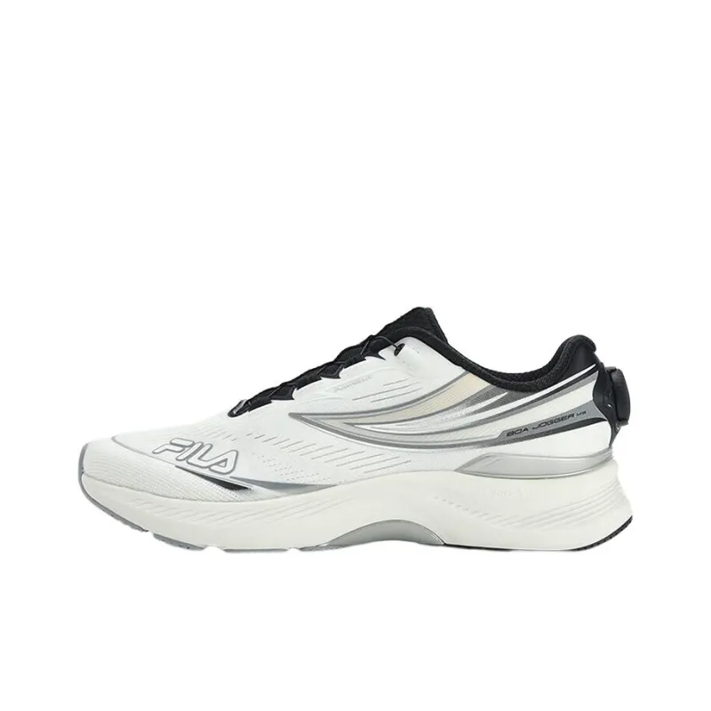 FILA BOA JOGGER M'S Anti Slip Wear Resistant Low Top Running Shoes Men's Black White-0