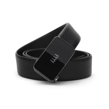 ELLE HOMME Leather Belts Men Black