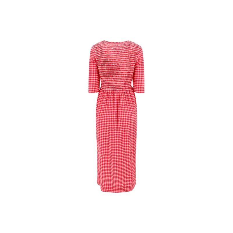 GANNI Short Sleeved Dresses Women's Red-1