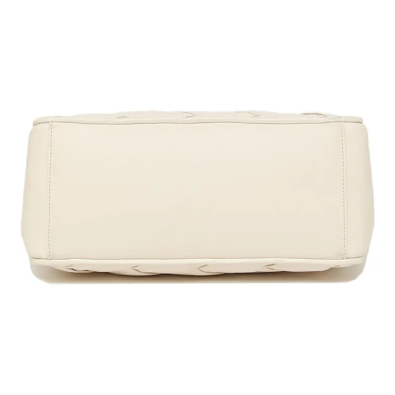 MICHAEL KORS Regina Leather Shoulder Bag Crossbody Bag Handbag Large Size Women's Light Khaki/Cream White-3