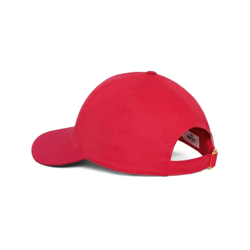 CELINE Triomphe Baseball Caps Women's Rose Red-3