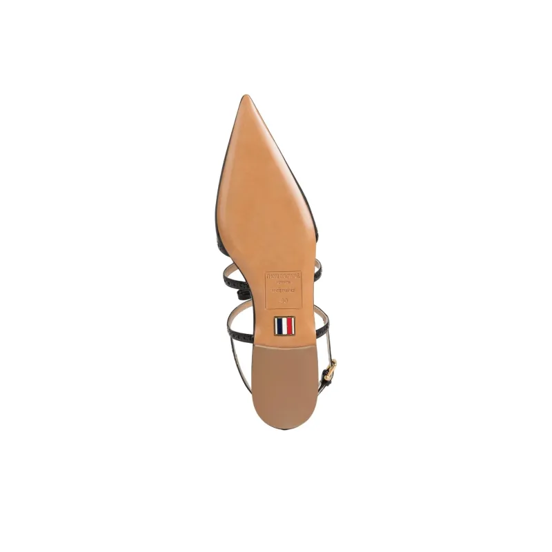 THOM BROWNE Bow-embellished Slignback Ballerina Shoes-4