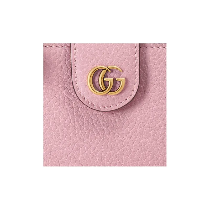 GUCCI Leather Wallet Medium Size Women's Pink-5