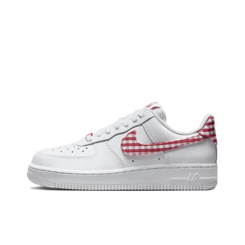 Nike Air Force 1 Low '07 Essential White Mystic Red Gingham Women's