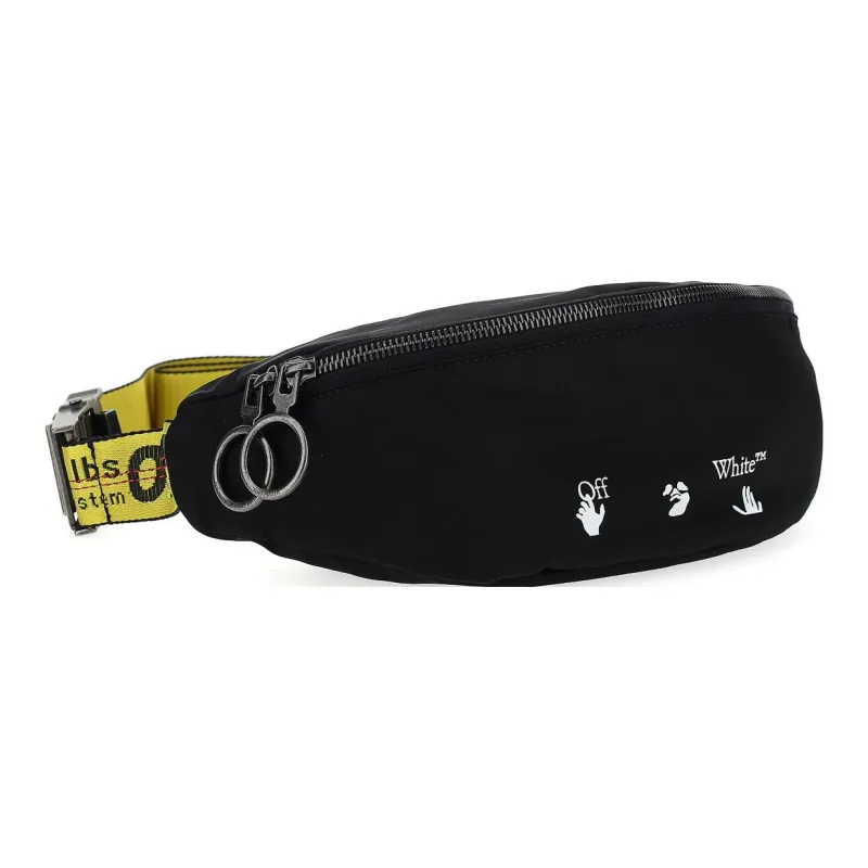 OFF WHITE Polyamide Crossbody Bag, Sling Bag, Fanny Pack Unisex Black-1
