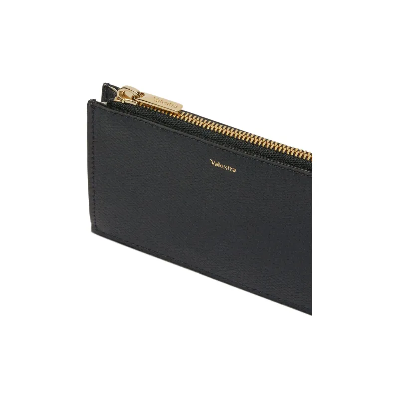 Valextra Calfskin Coin Purse, Card Holder Unisex Night Blue-2