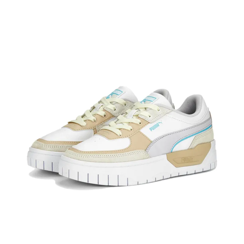 PUMA Spring Fling Cali Dream Anti-Slip Wear-Resistant Low-Top Skateboard Shoes Women's White Brown Gray-2
