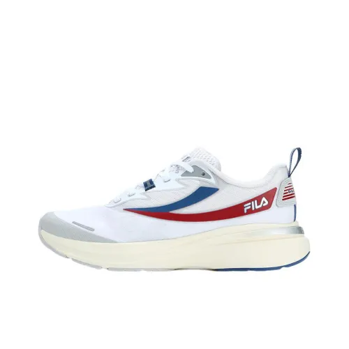 FILA NUVOLE Anti Slip Wear Resistant Low Top Running Shoes Men's White Gray