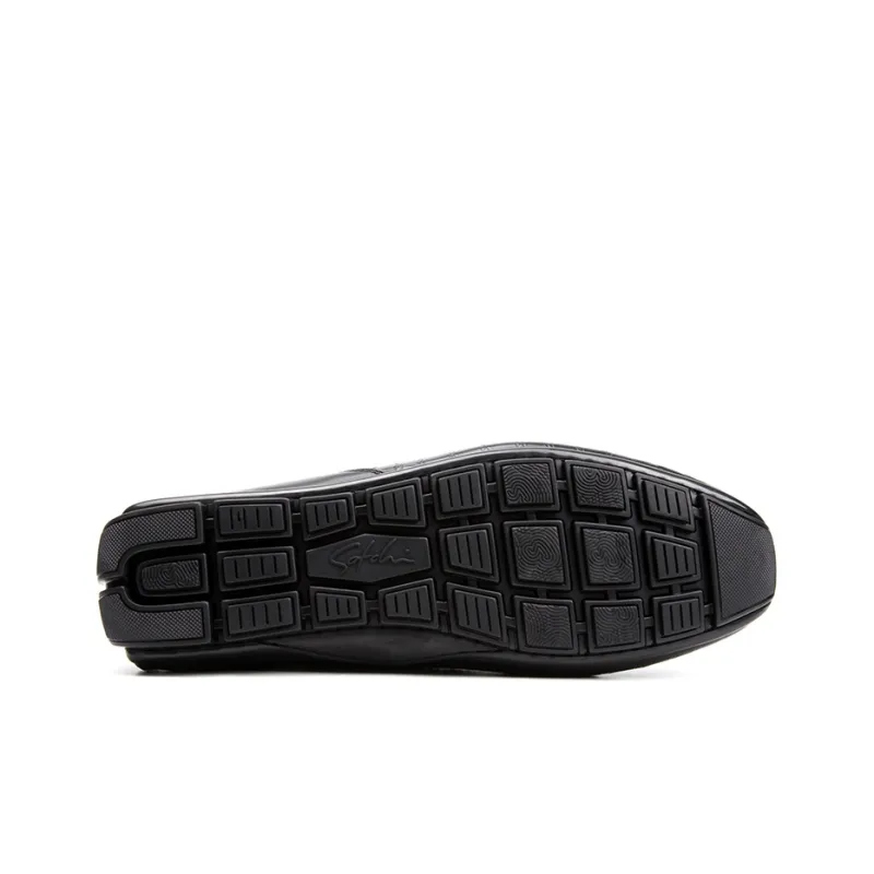 Satchi Casual Leather Shoes Men's Black-5